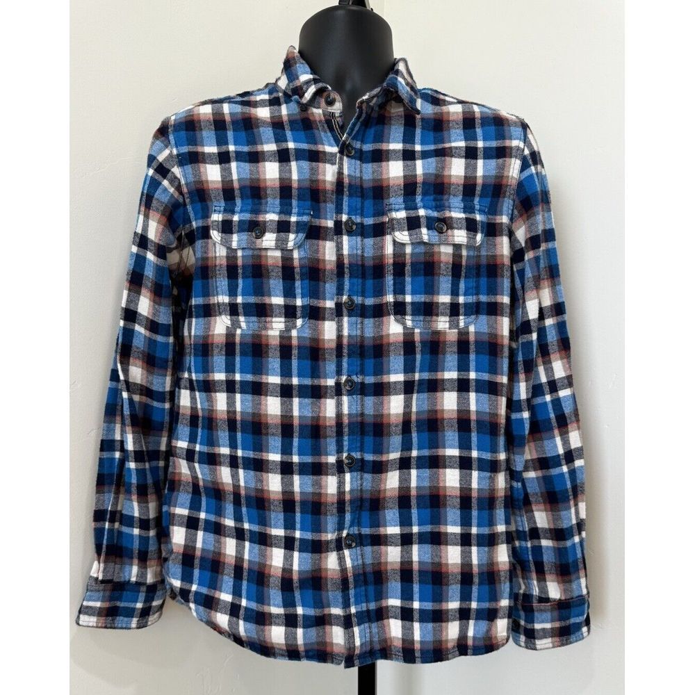 Mens Denim & Flower Slim Fit Flannel Size M